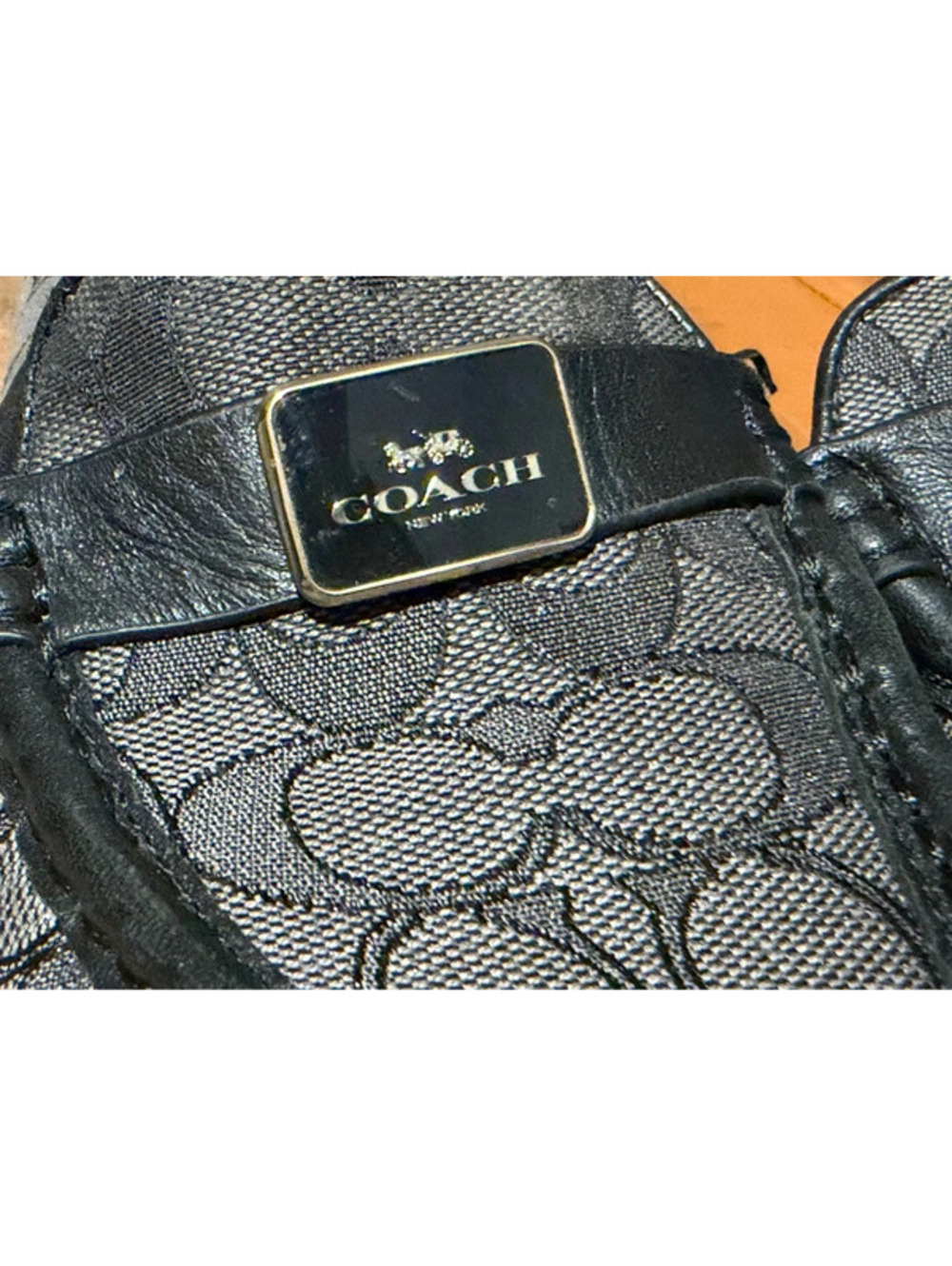 Coach Mona Driver CC639 Signature Jacquard Loafers Women’s 10B Black